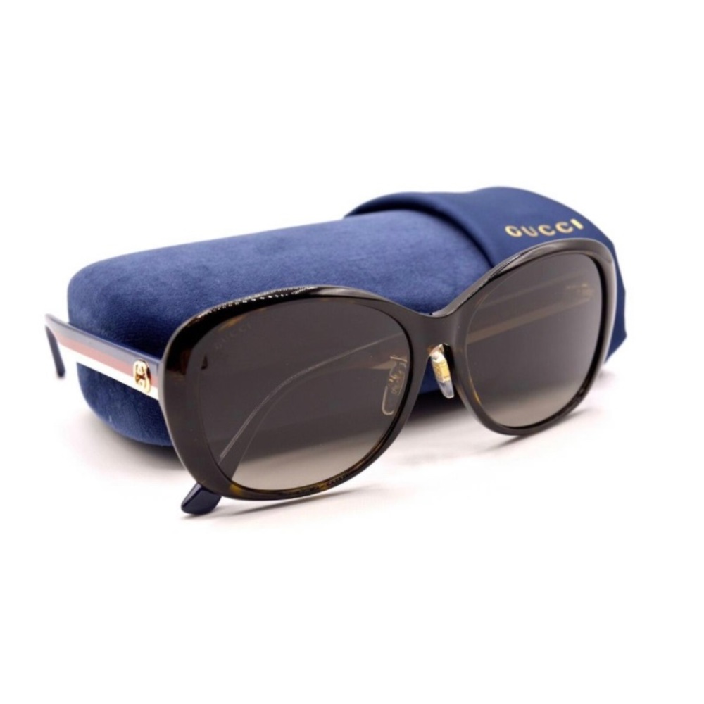 🔥New Gucci GG0849SK Havana Blue Brown Gradient Sunglasses 59-17 W/case - Picture 16 of 17